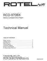 Rotel RCD-970BX - Technical manual 